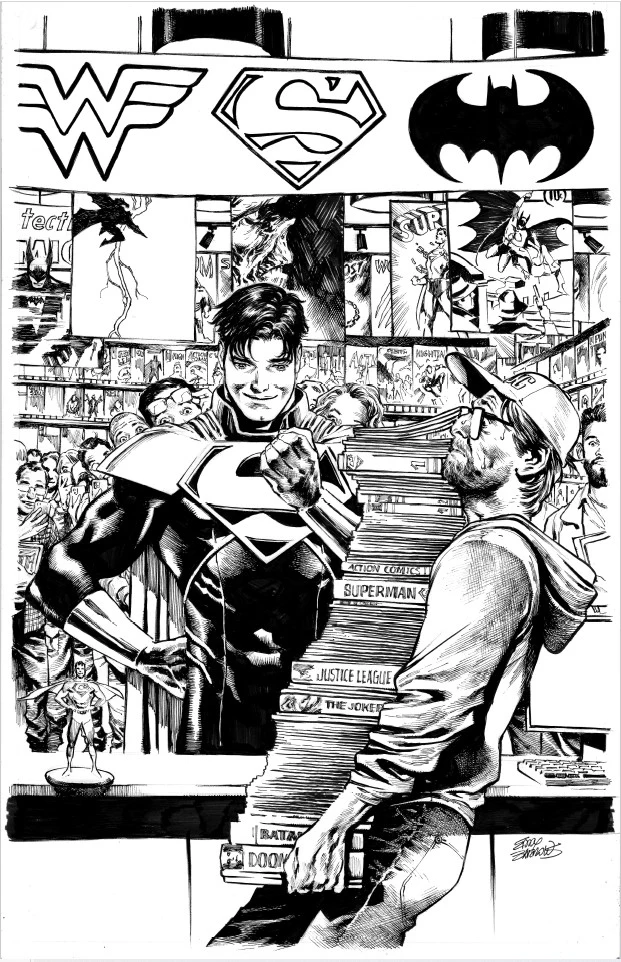 Selected comic artwork by Eddy Barrows