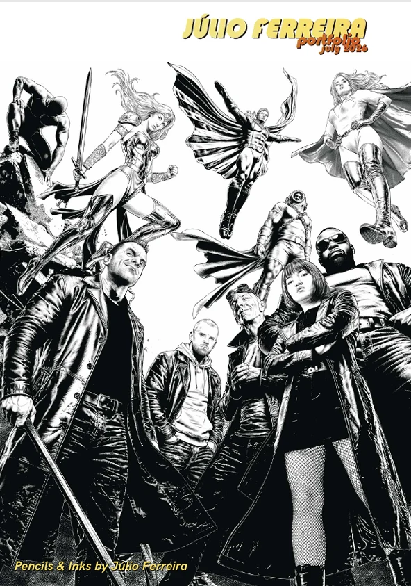 Selected comic artwork by Julio Ferreira