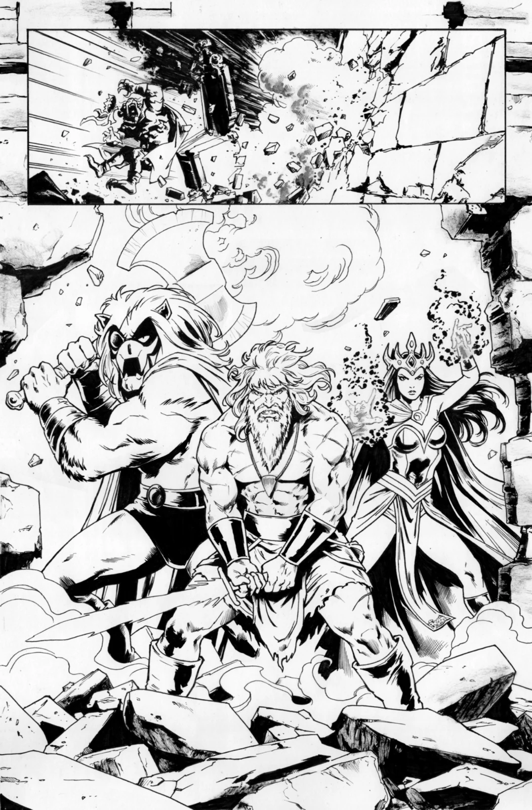 Selected comic artwork by Kewber Baal